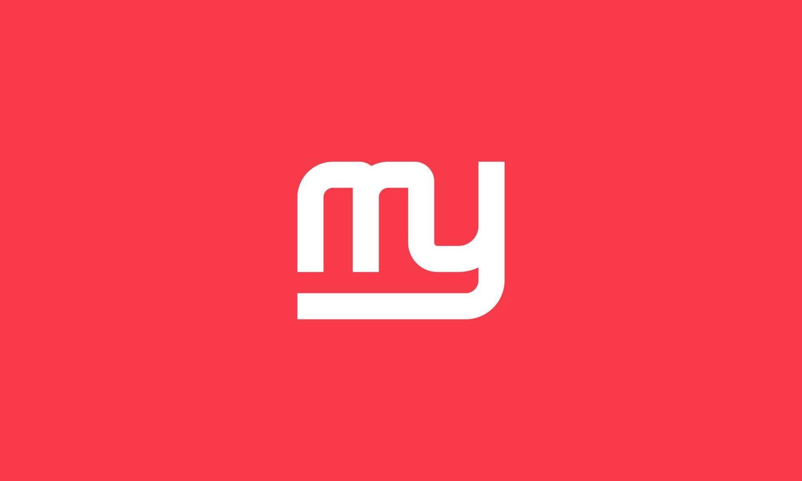 my logo design . abstract my initials logo . modern and clean style . vector illustration