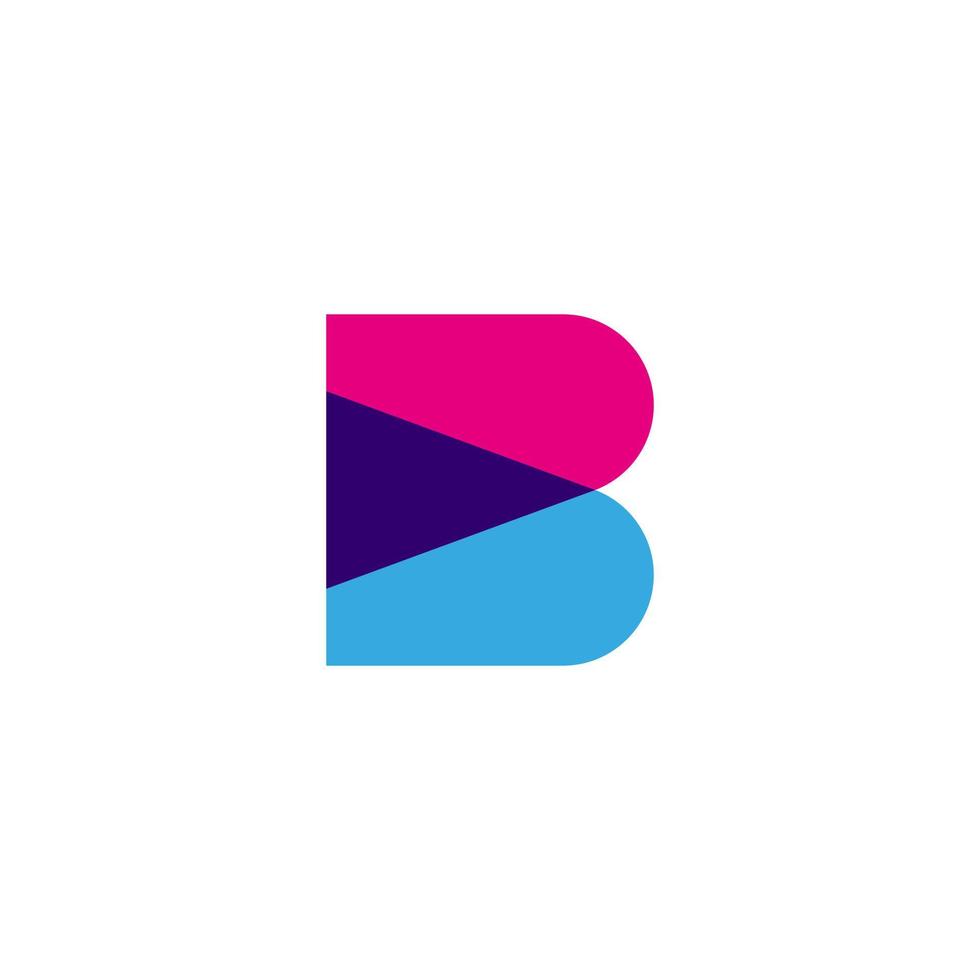 b logo. Diseño de logotipo abstracto letra b. estilo superpuesto colorido moderno. ilustración vectorial vector