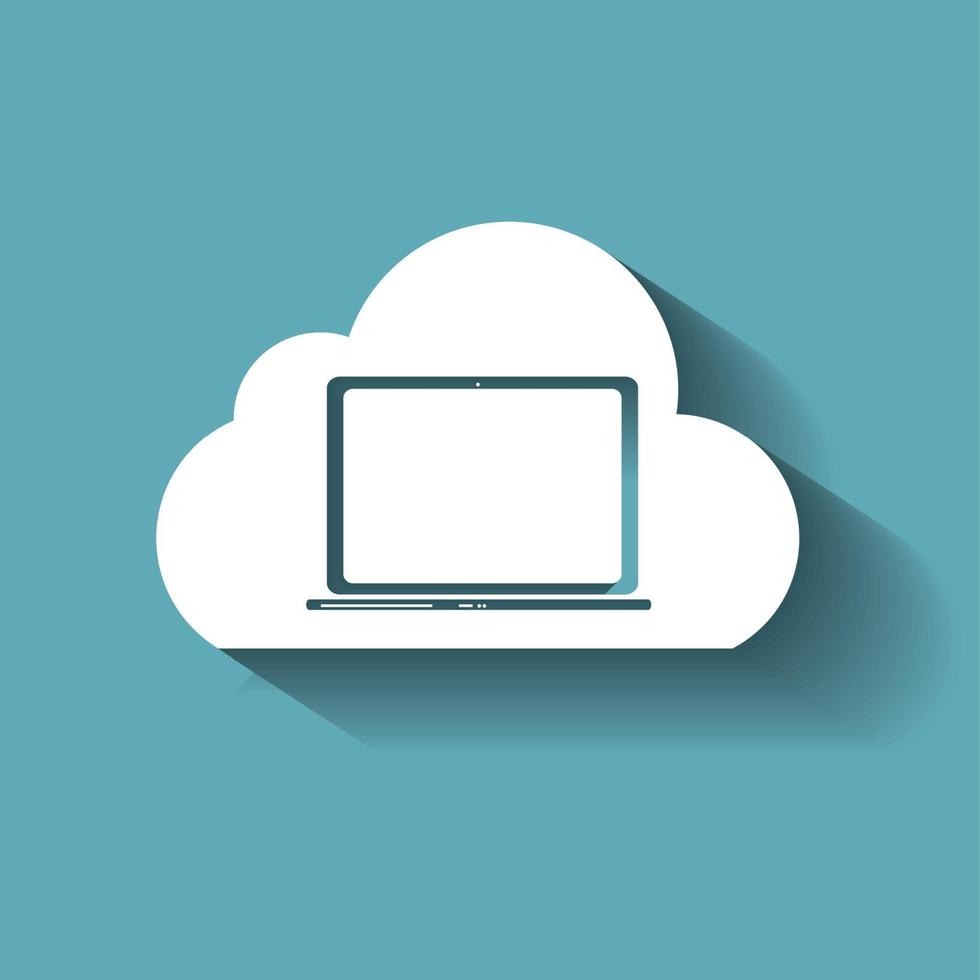 Cloud Computing Concept on Different Electronic Devices. Vector