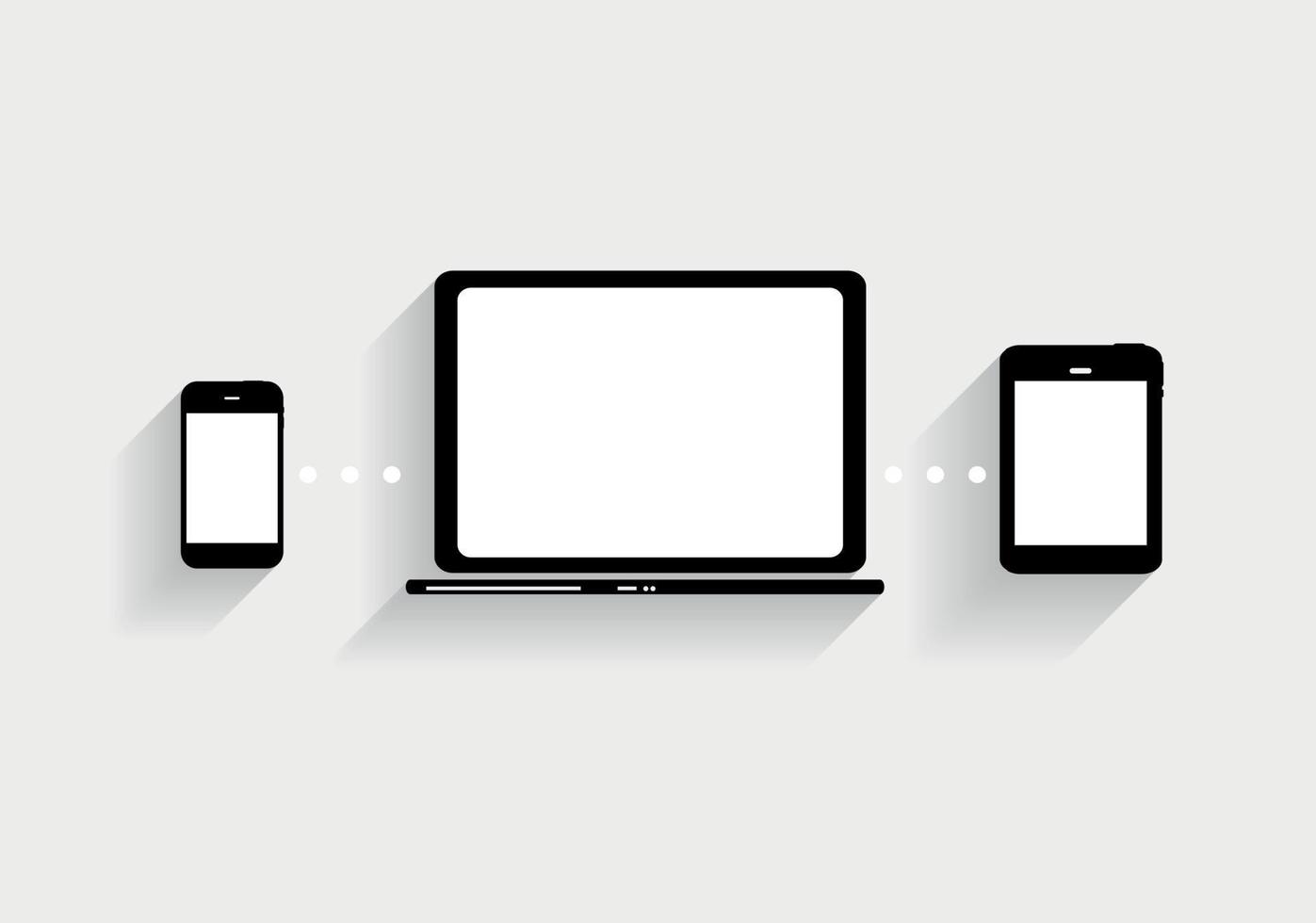 Cloud Computing Concept on Different Electronic Devices. Vector