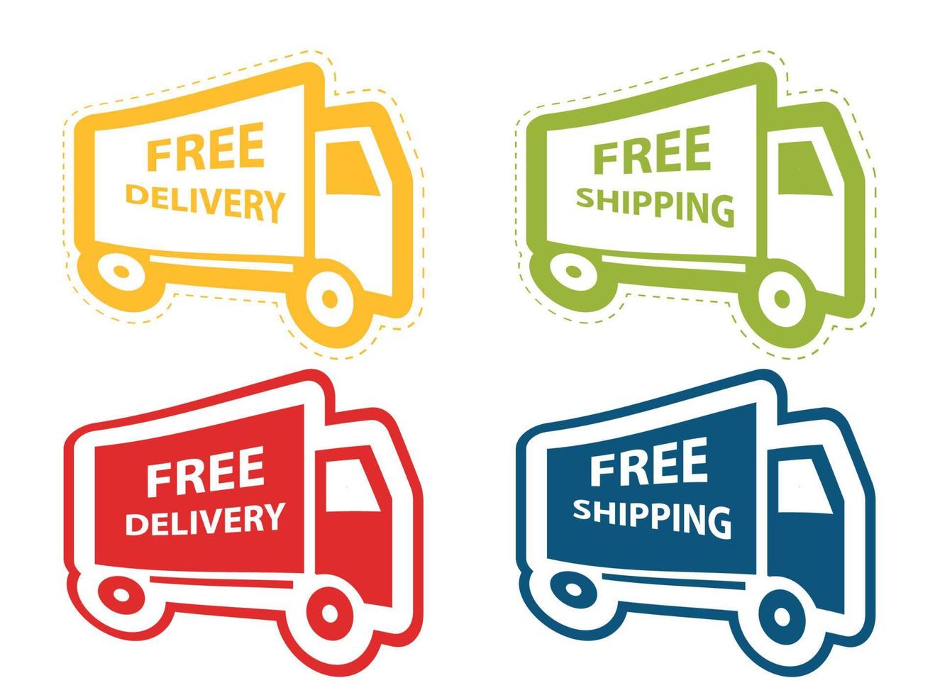 Free shipping, delivery icon set. vector illustration 4708980 Vector ...