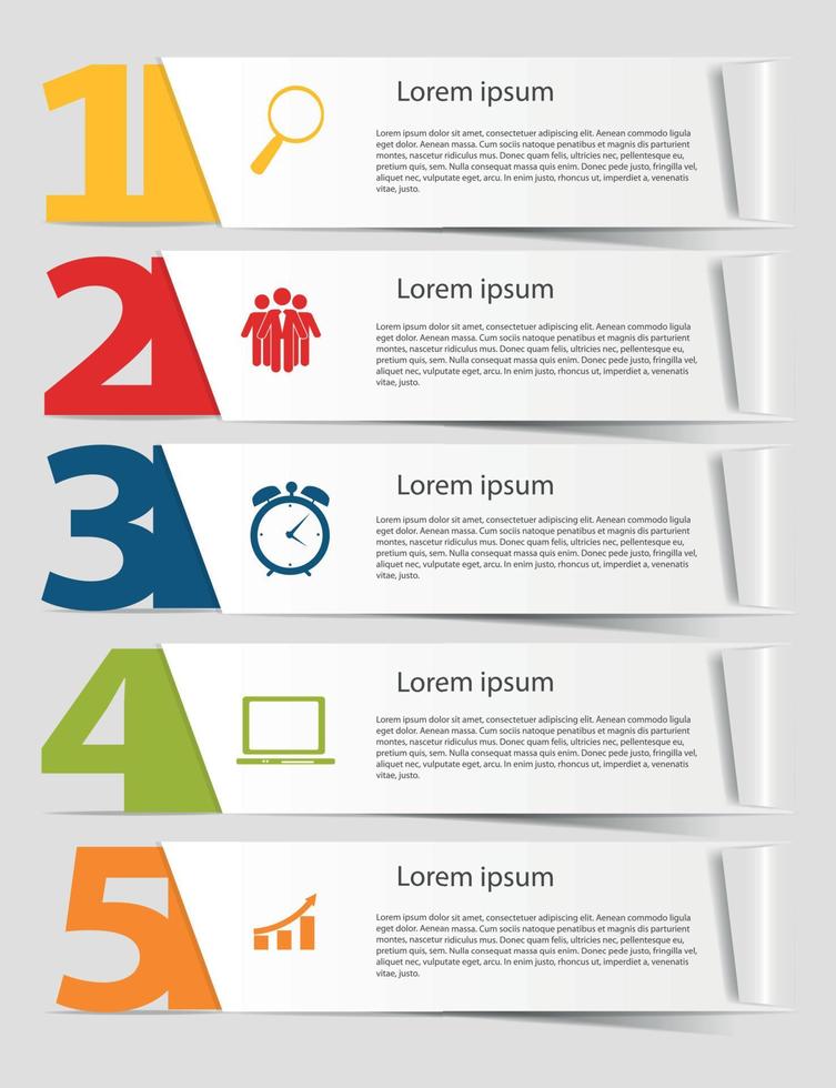 Ilustración de vector de elementos de diseño de infografías