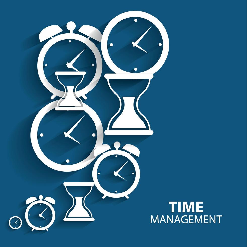Modern Flat Time Management Vector Icon for Web and Mobile