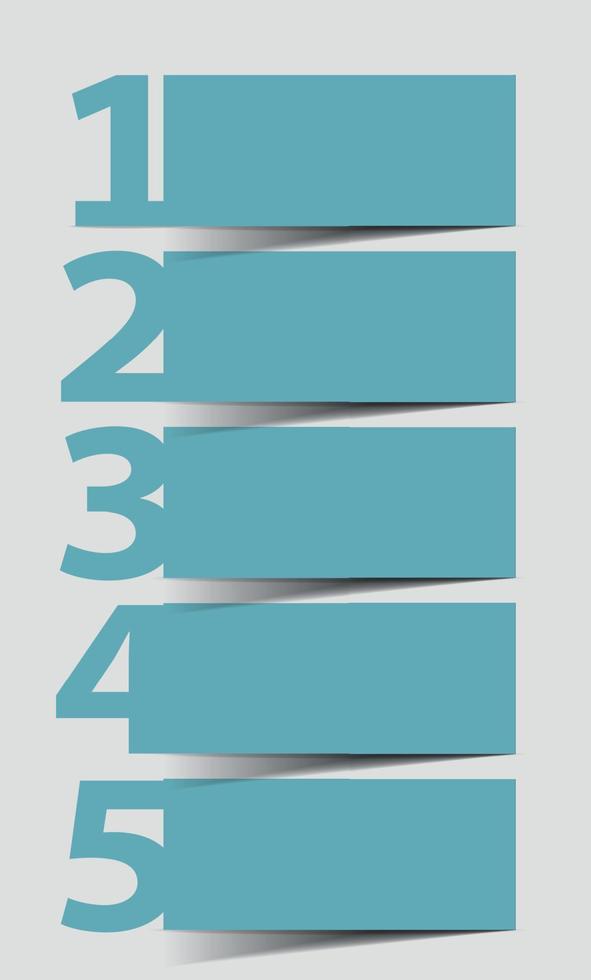 One two three four five - vector progress icons