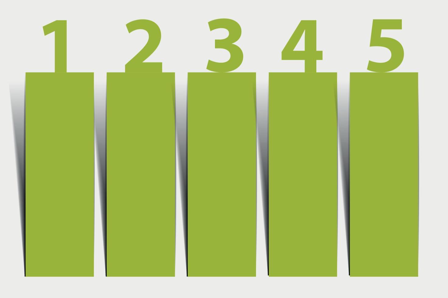 One two three four five - vector progress icons