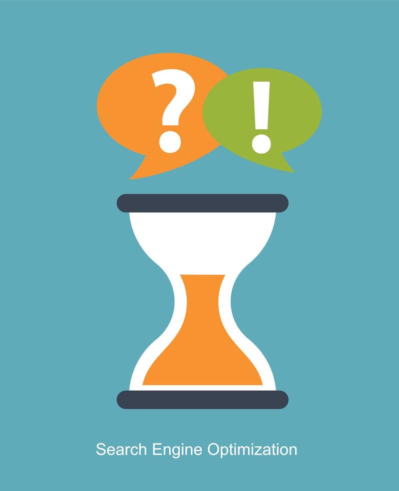 SEO - Search Engine Optimization Flat Icon Vector Illustration
