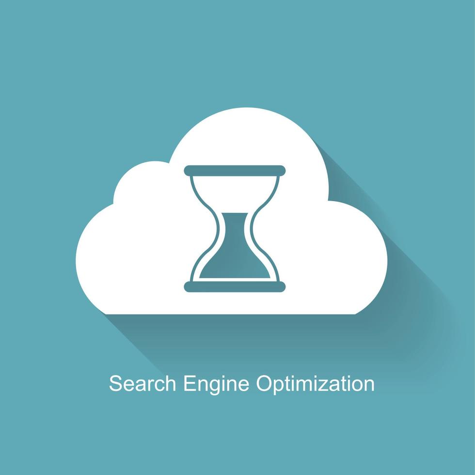 SEO - Search Engine Optimization Flat Icon Vector Illustration