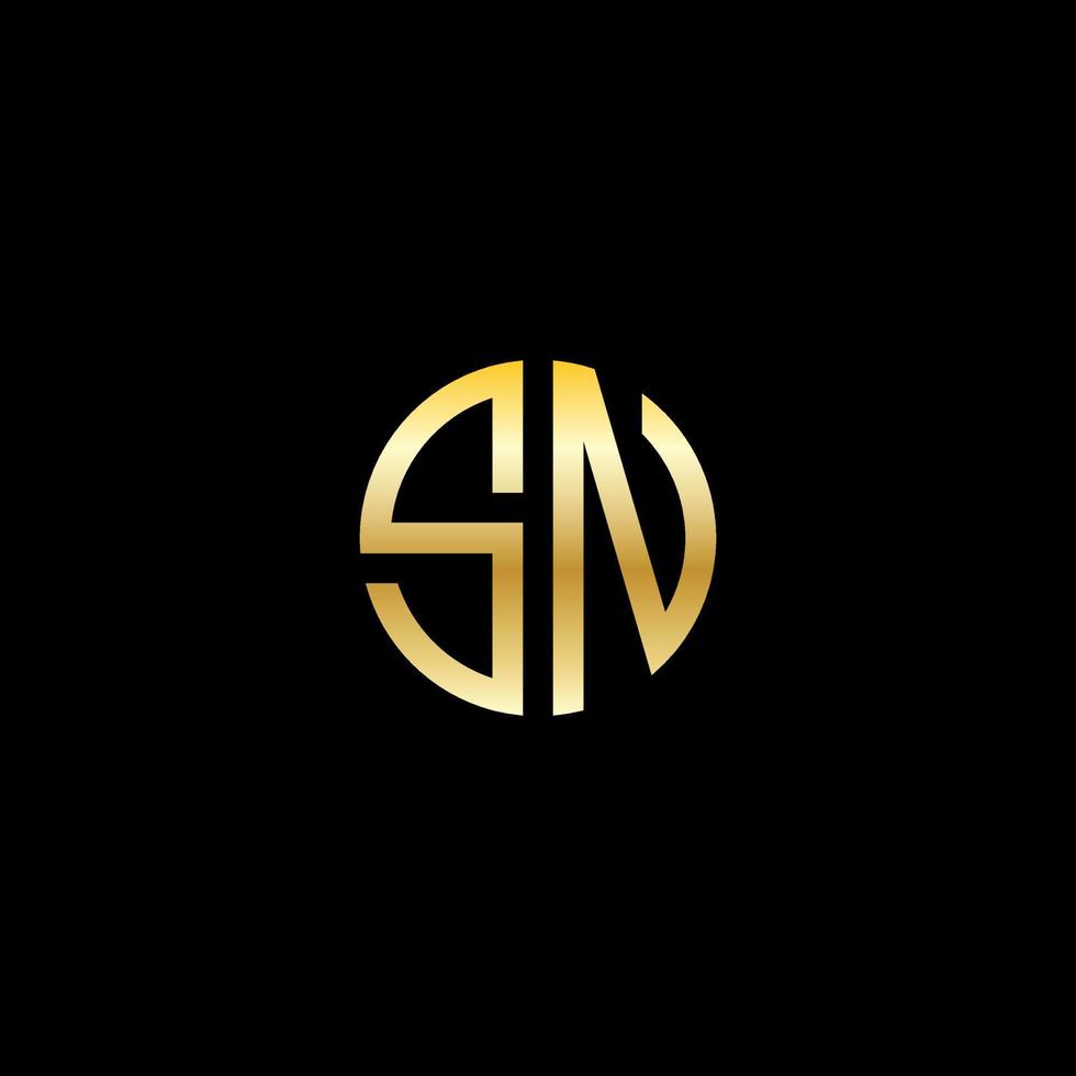 sn logo initials . modern sn logotype vector