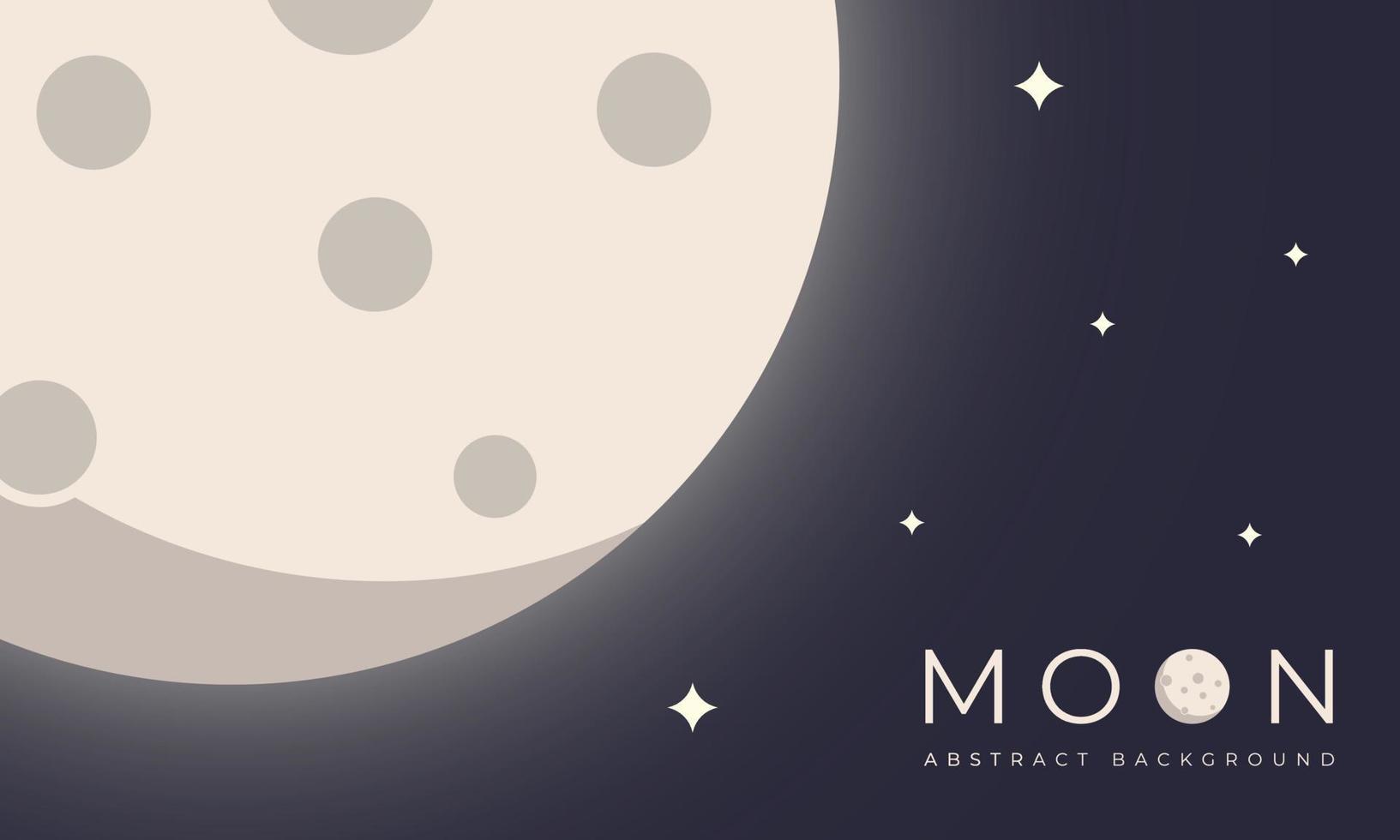abstract moon background . moon vector illustration . flat and clean style . vector illustration eps10