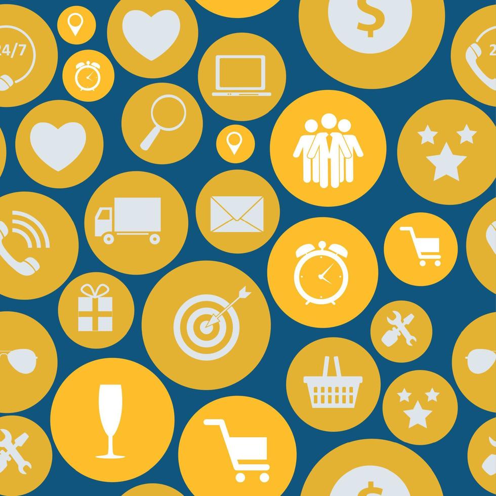 Flat Business Infographic Seamless Pattern Background vector