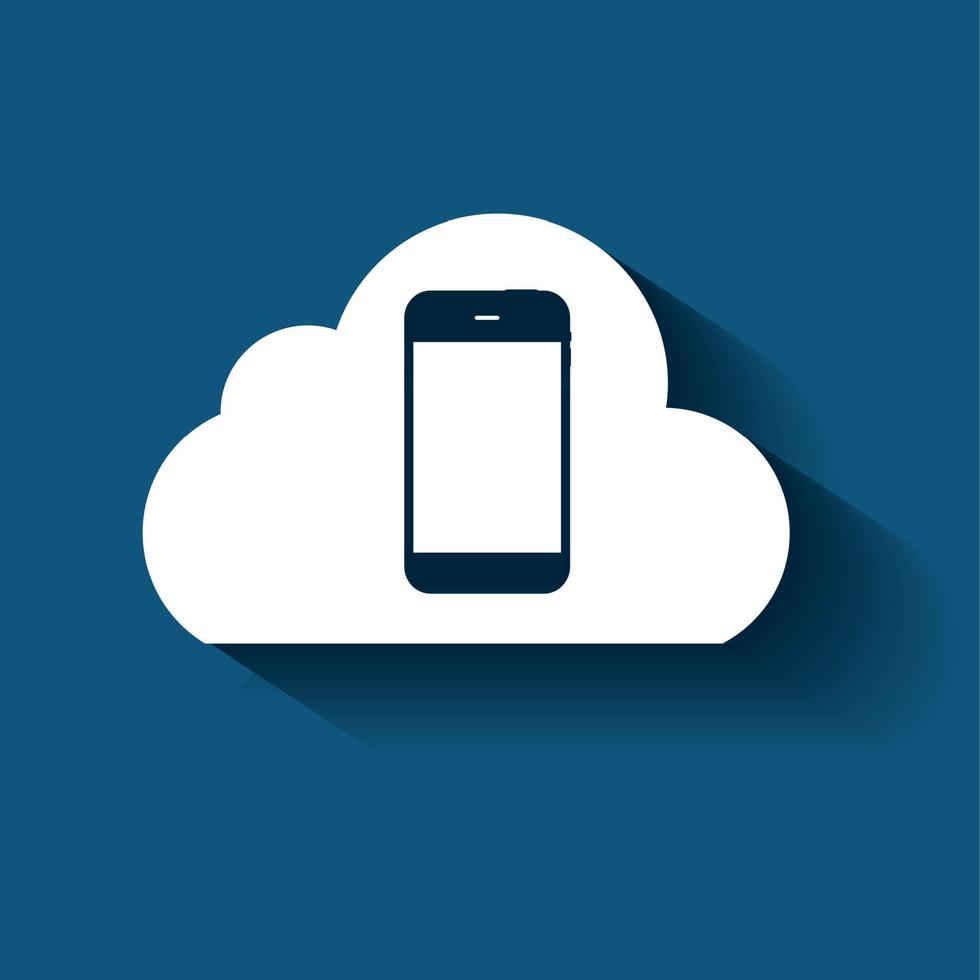 Cloud Computing Concept on Different Electronic Devices. Vector