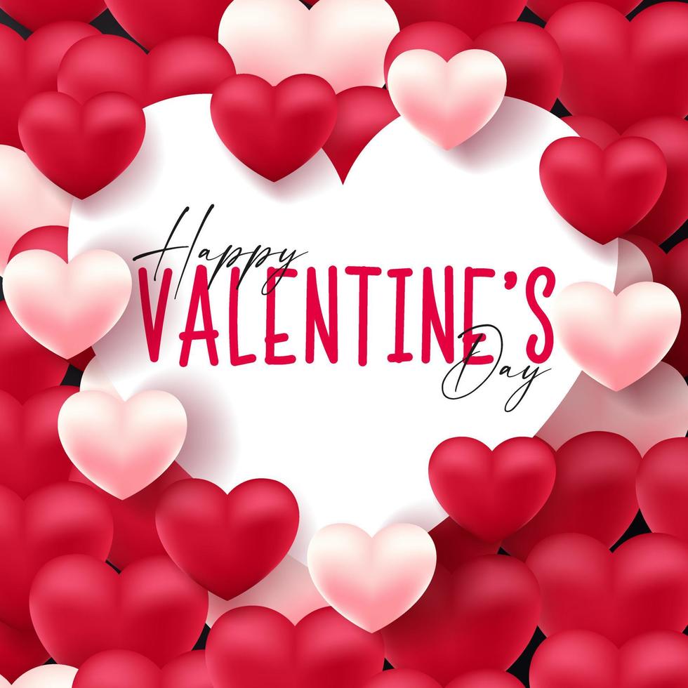 Valentines Day Background design with realistic style . vector illustration