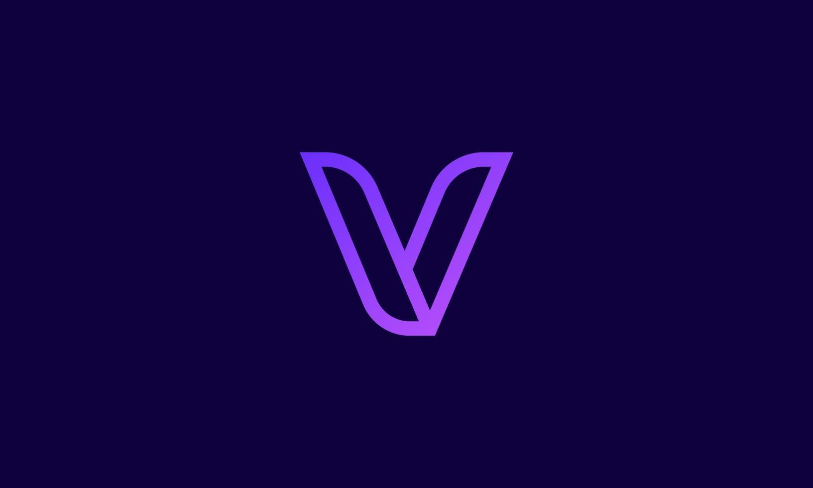 Letter V logo design vector