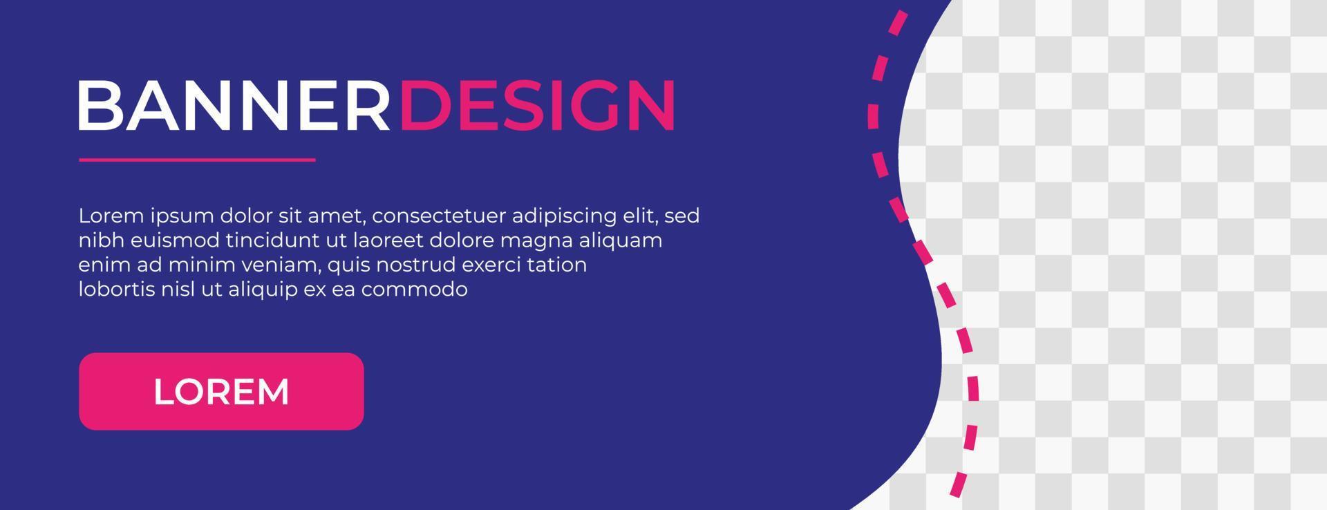 diseño de banner web. moderno y con un concepto de diseño llamativo vector