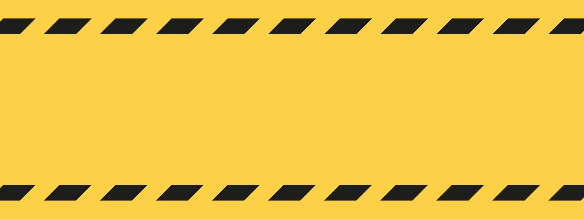 Black and yellow warning line striped rectangular background, yellow and black stripes on the diagonal vector