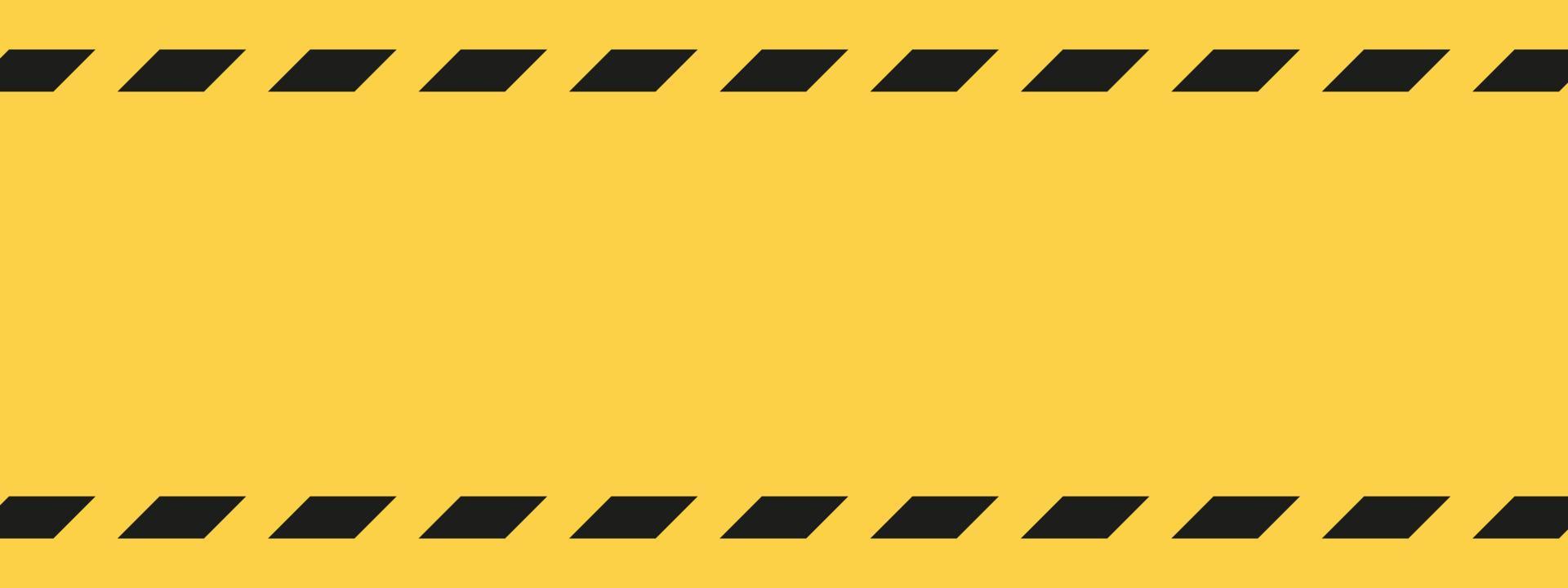 Black and yellow warning line striped rectangular background, yellow and black stripes on the diagonal vector