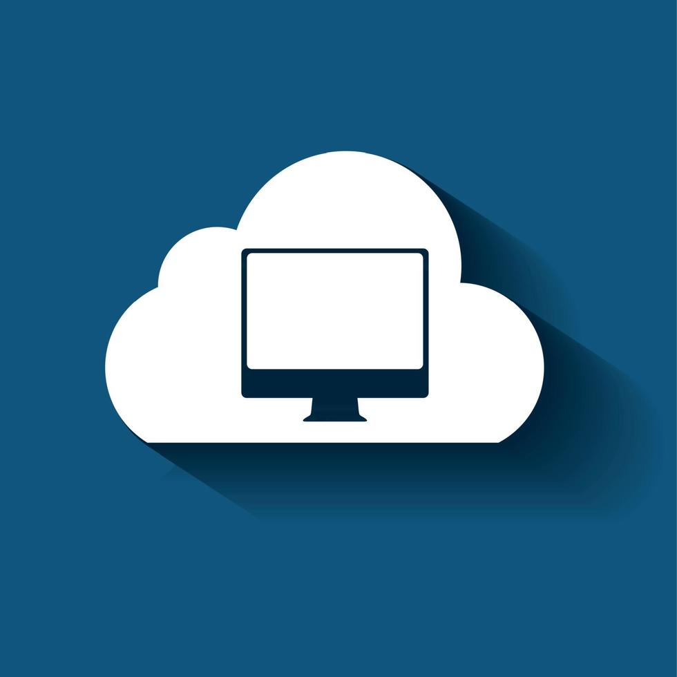 Cloud Computing Concept on Different Electronic Devices. Vector