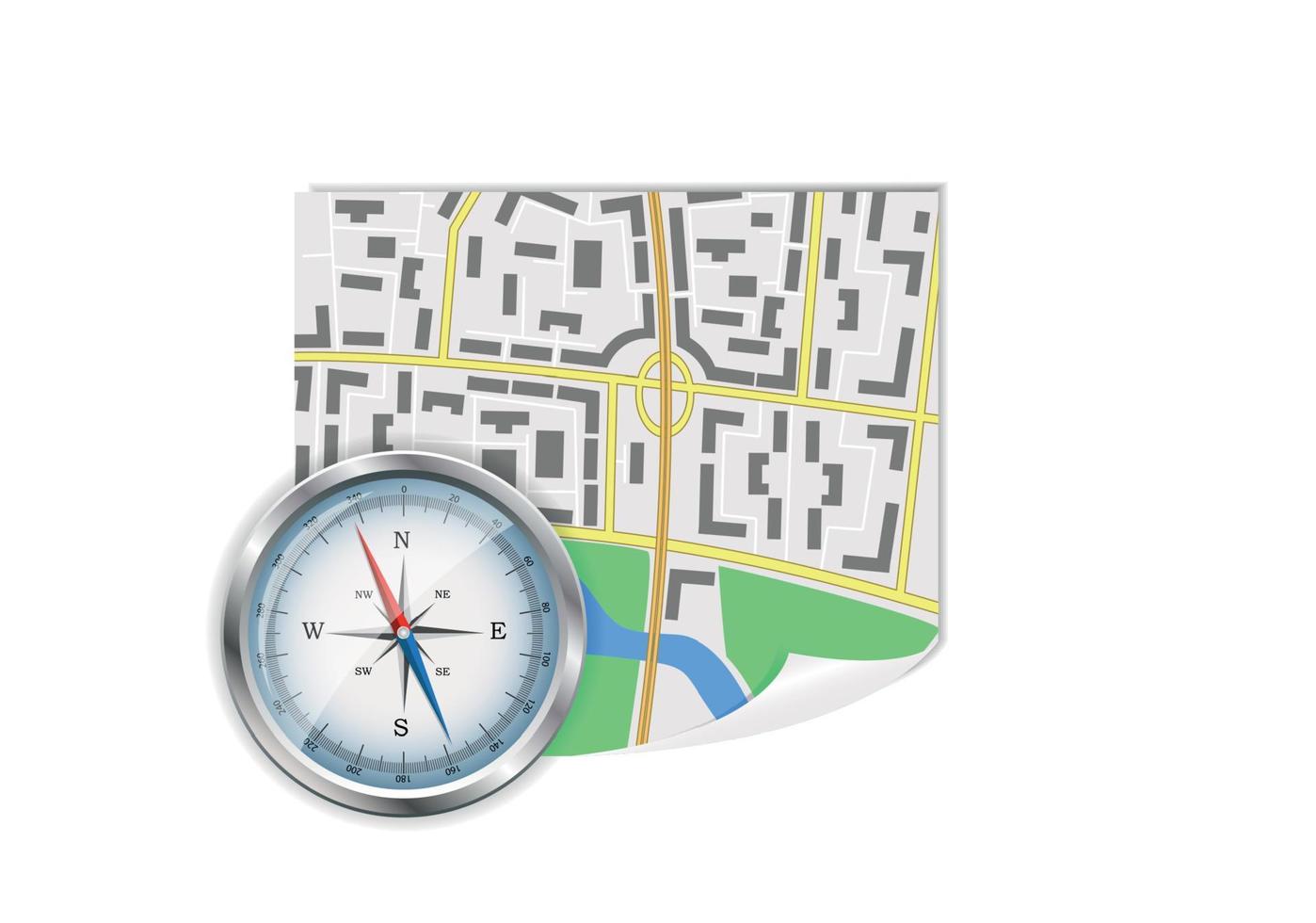 Navigation icon map vector