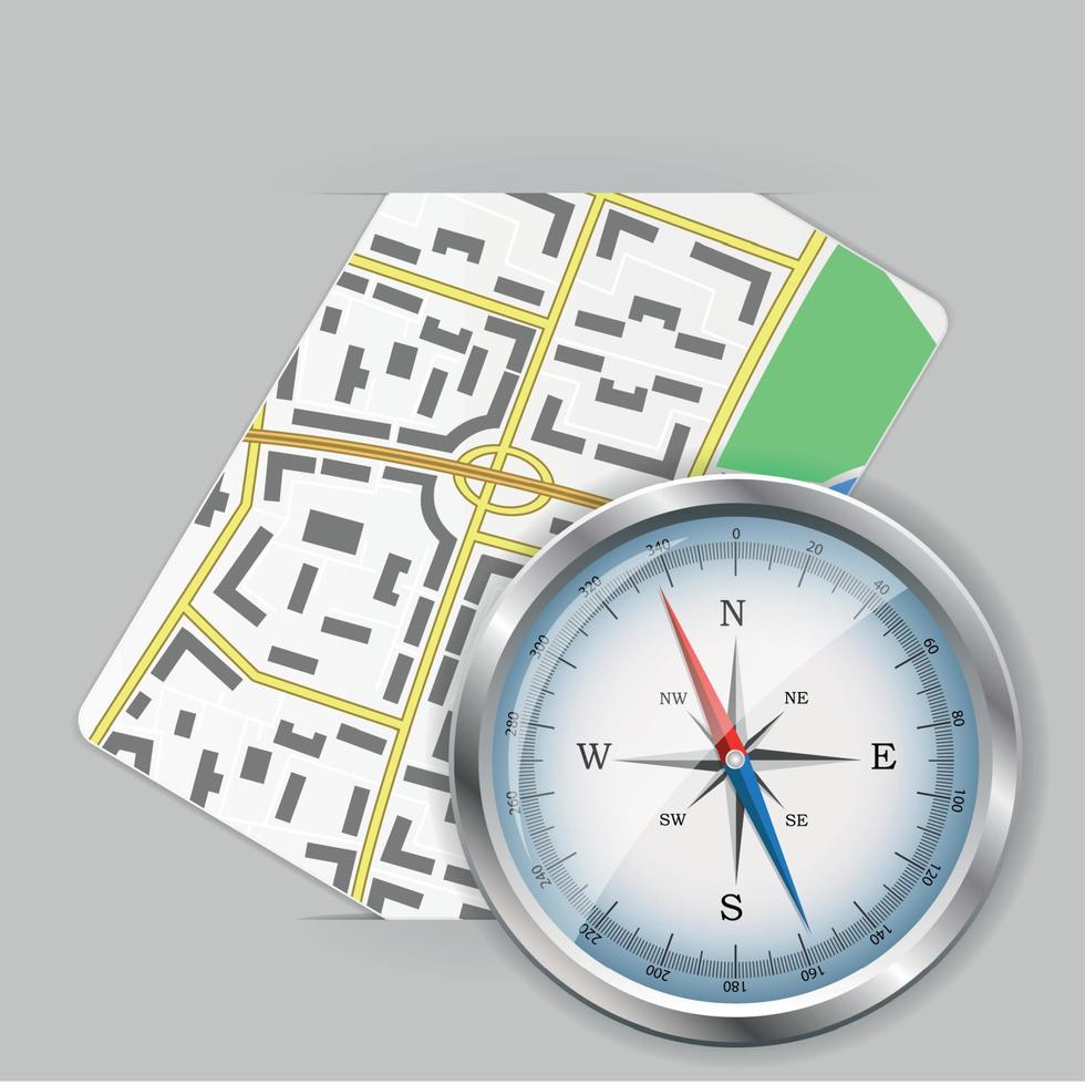 Navigation icon map vector