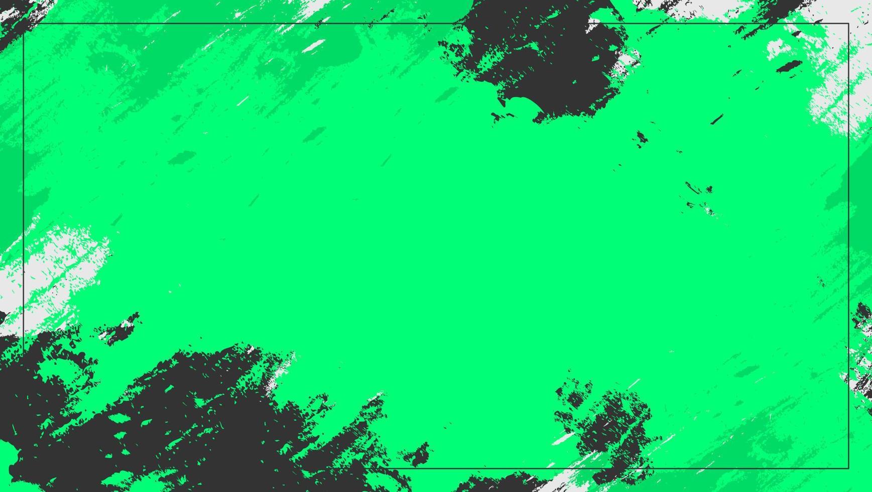 Abstract Colorful Green Black White Grunge Frame Texture Background vector