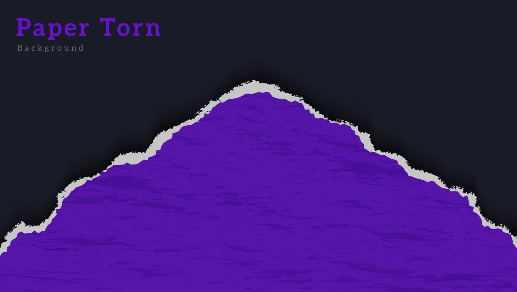 Papel púrpura abstracto rasgado con diseño de textura de tiza en fondo negro vector
