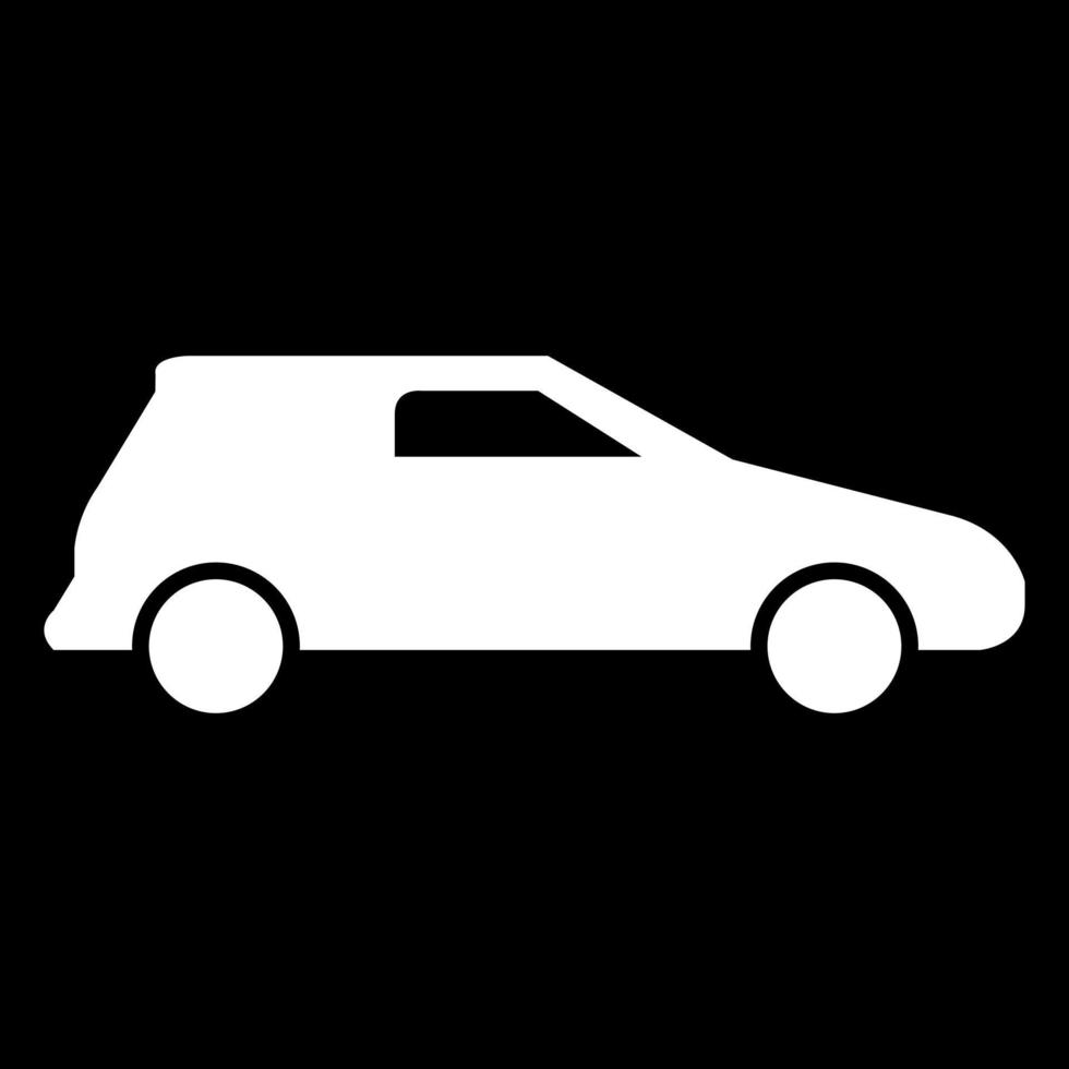 coche sobre fondo blanco vector