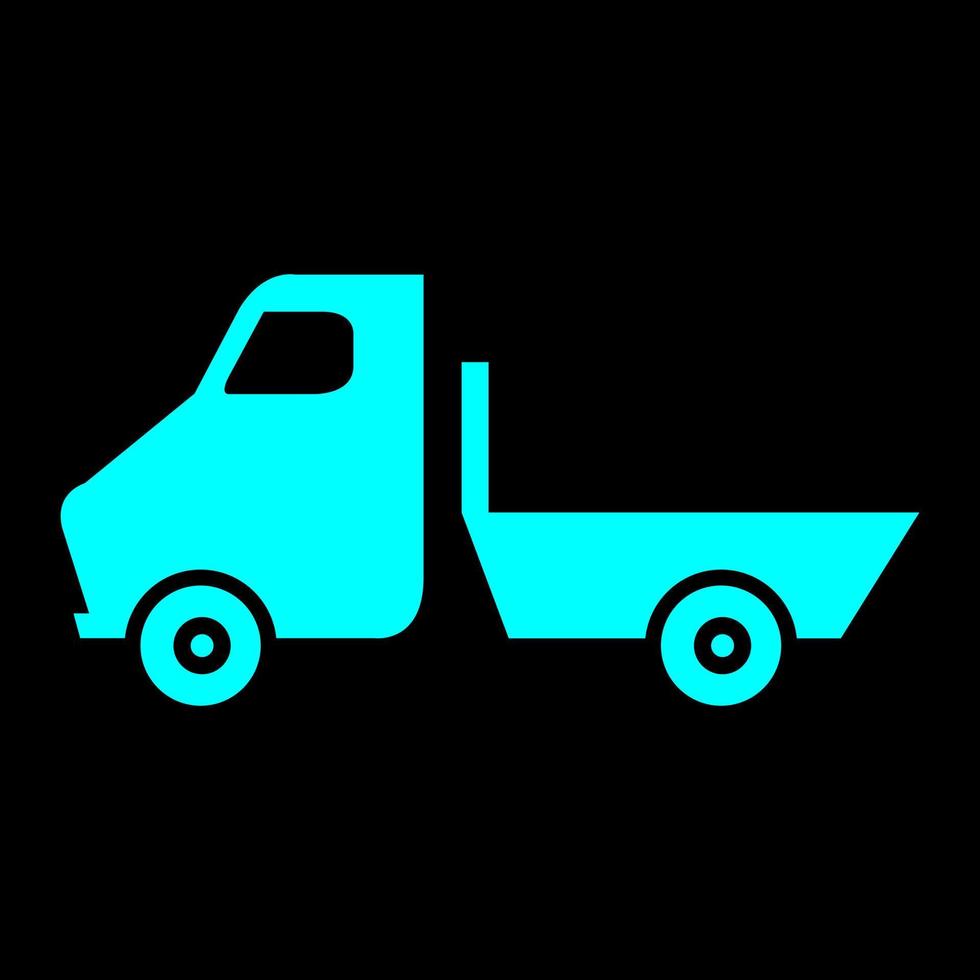 Truck on white background vector