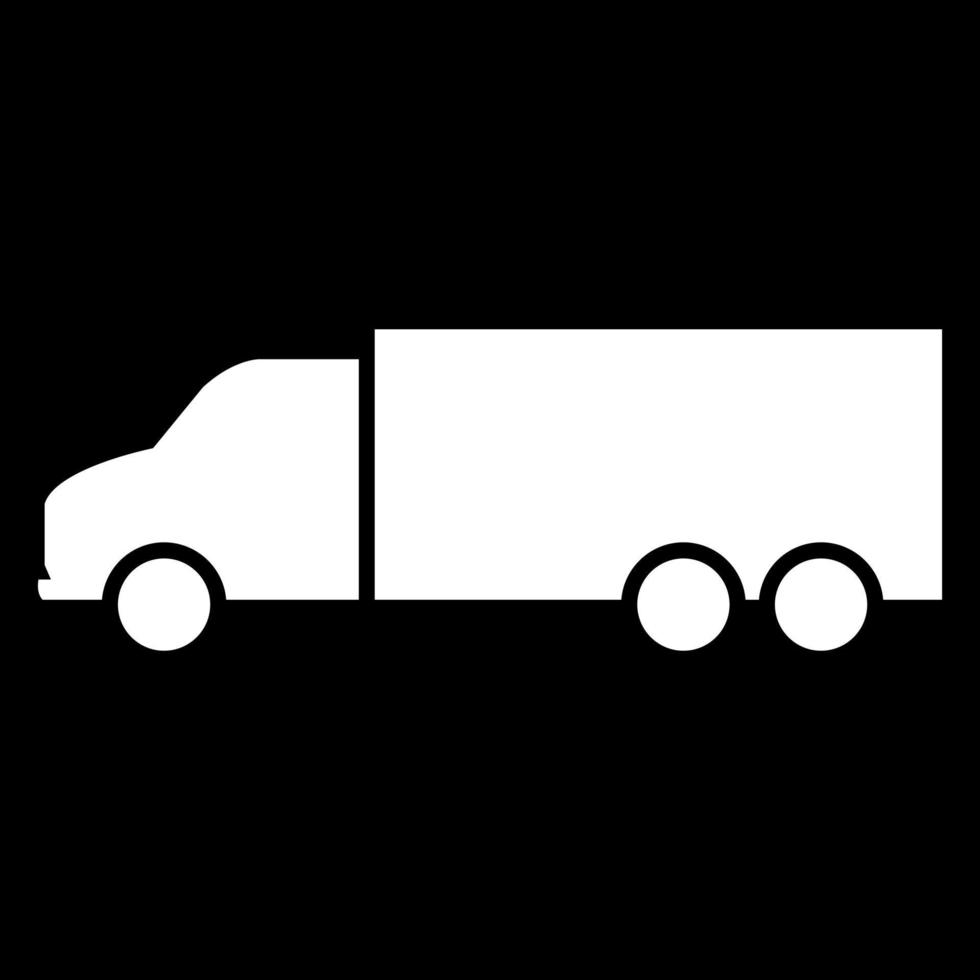 Truck on white background vector