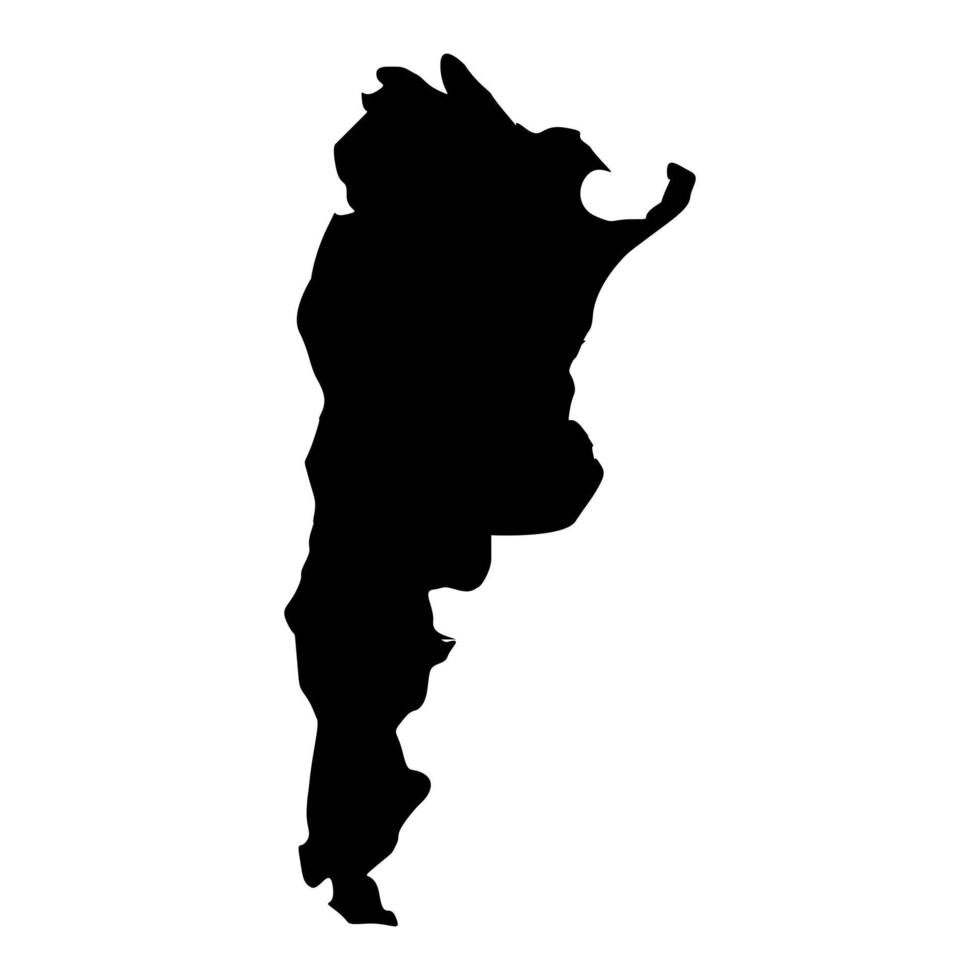 mapa de argentina sobre fondo blanco vector