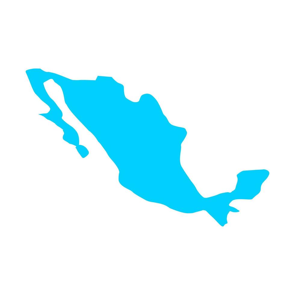 mapa de mexico sobre fondo blanco vector