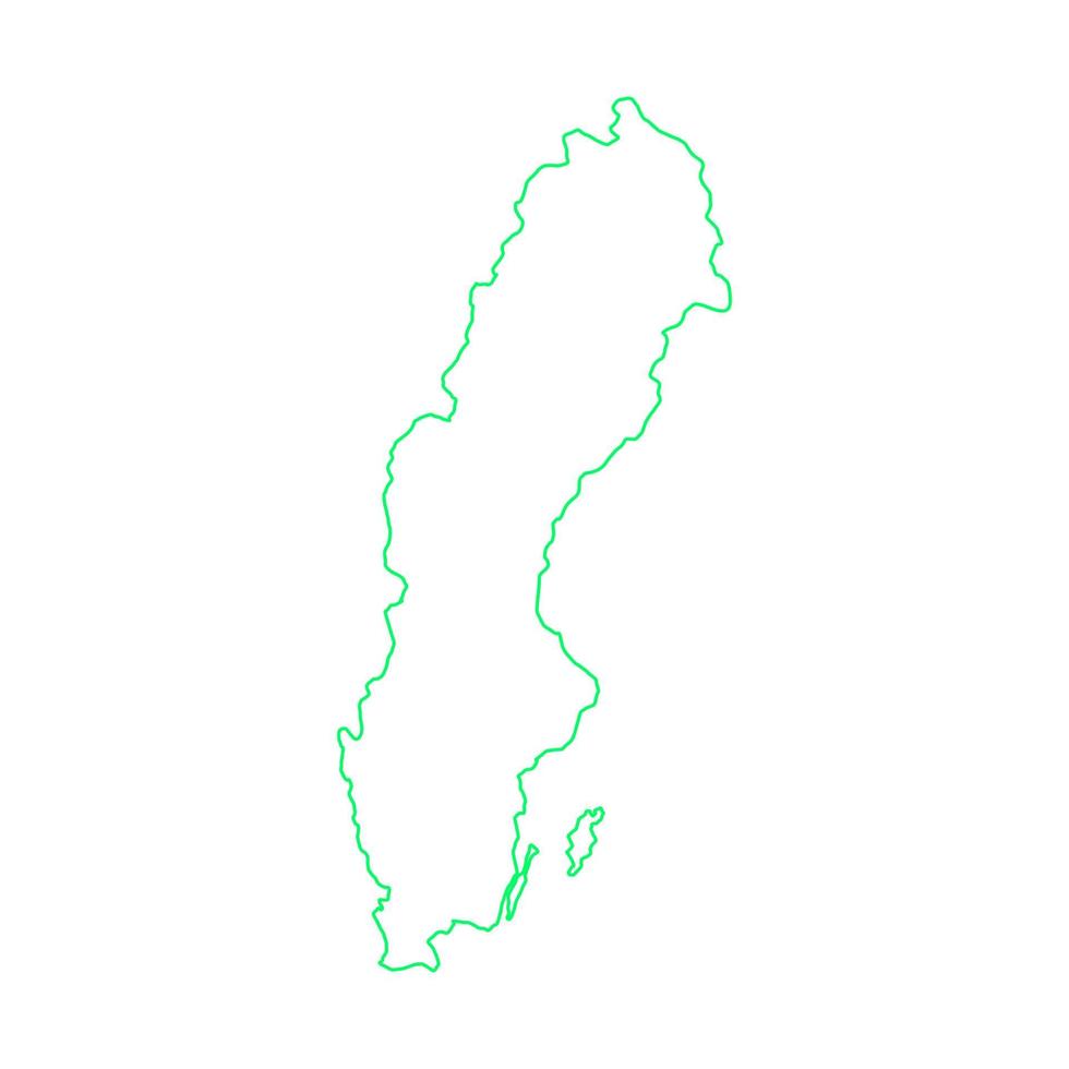 Suecia mapa sobre fondo blanco. vector
