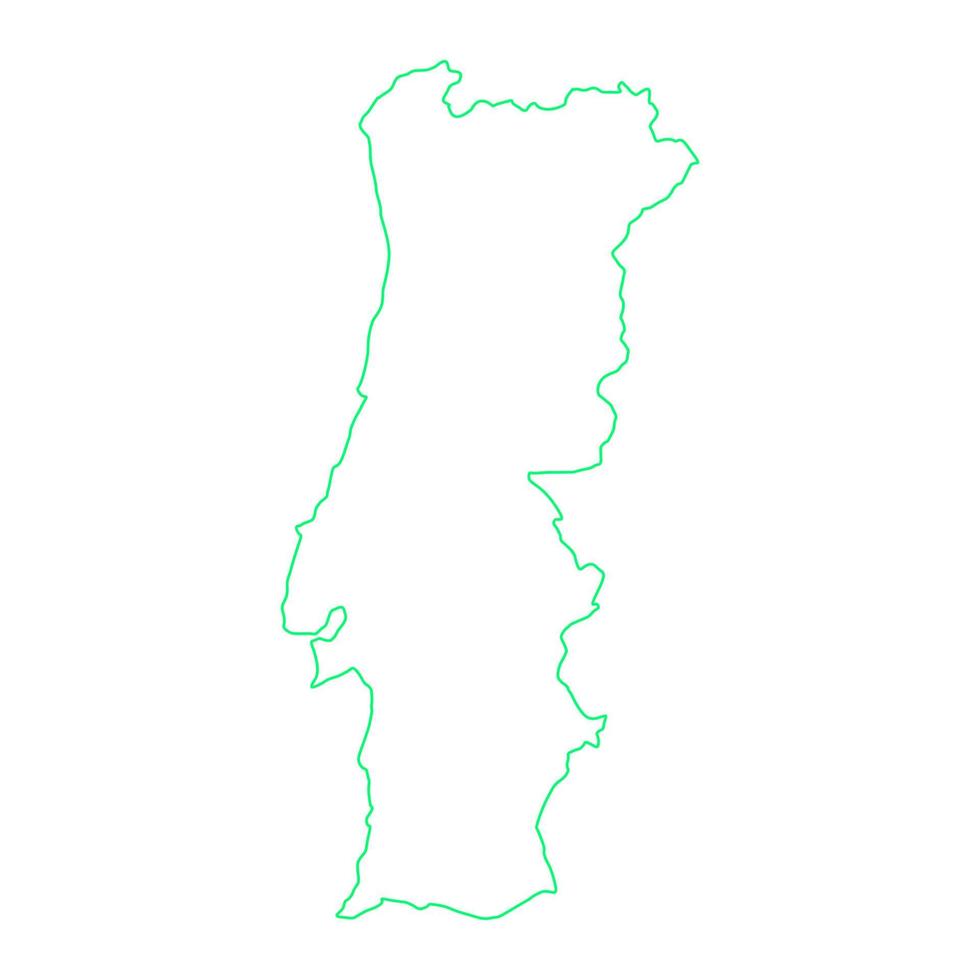 Portugal map on white background vector