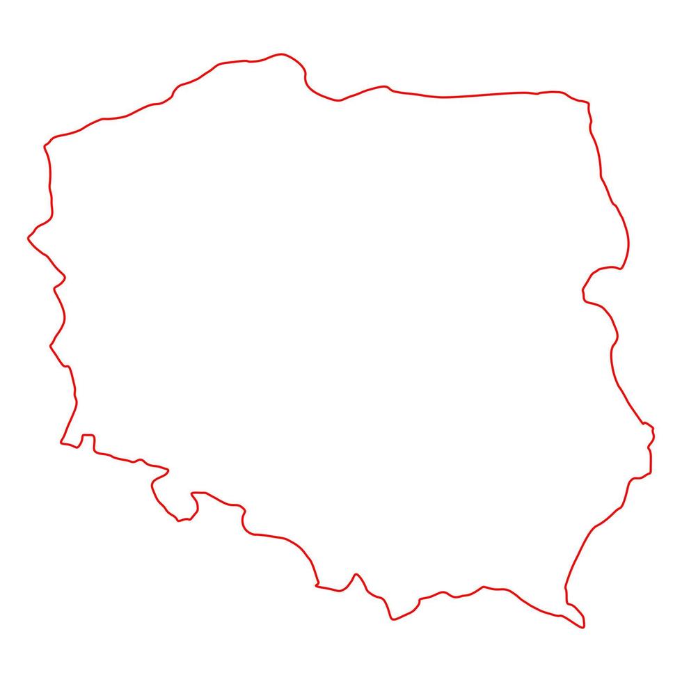 Poland map on white background vector