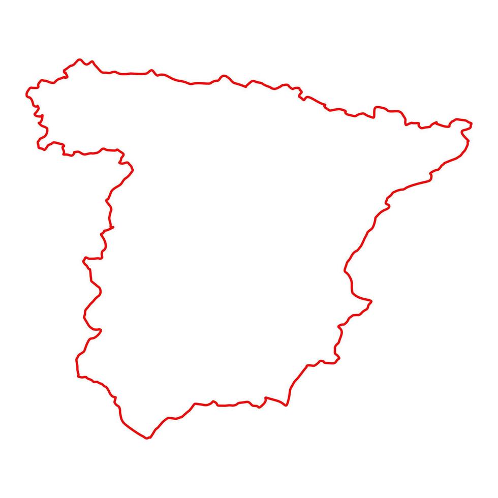 Spain map on white background vector