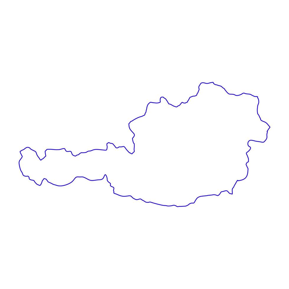 Austria mapa sobre fondo blanco. vector