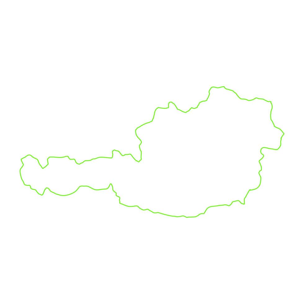 Austria mapa sobre fondo blanco. vector