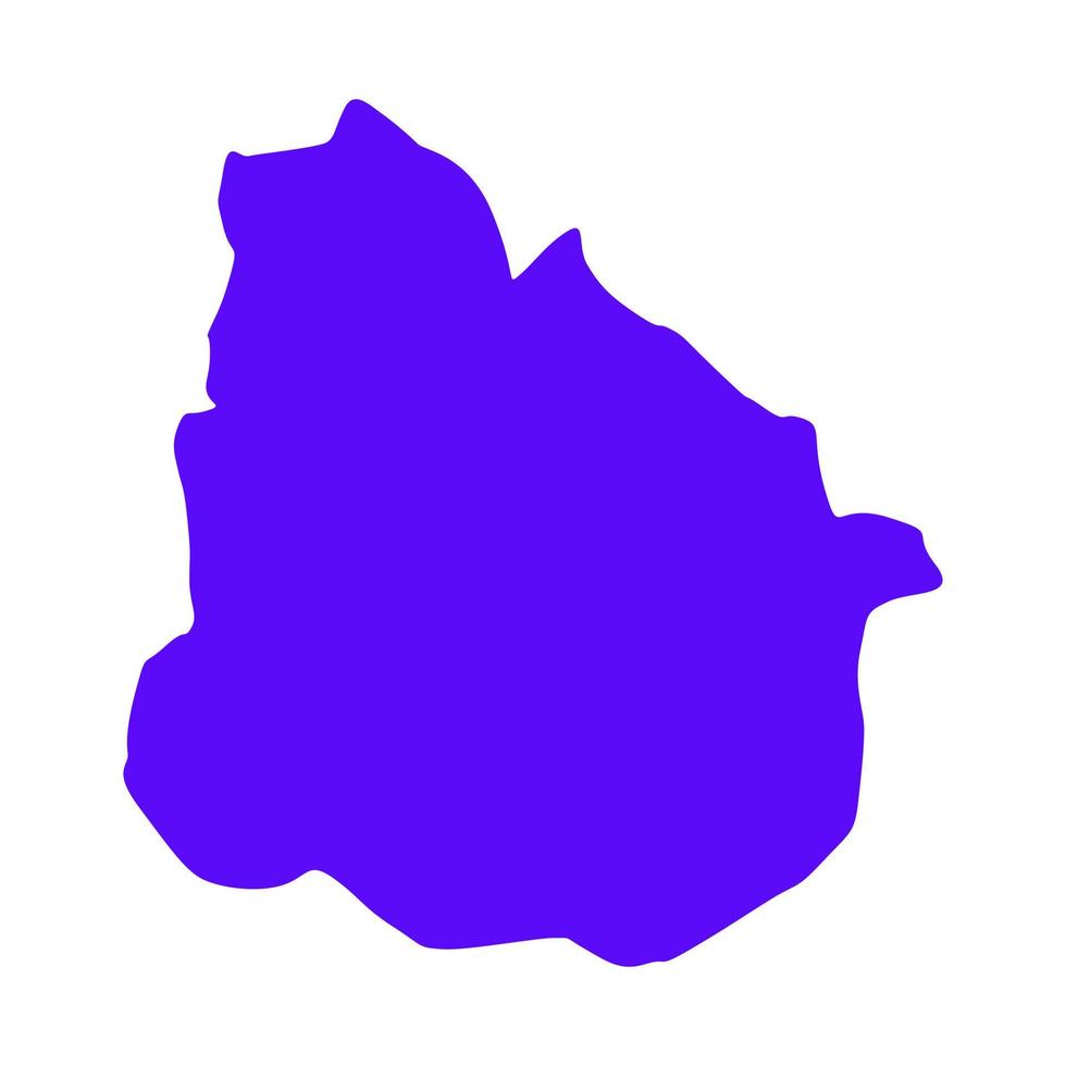 mapa de uruguay sobre fondo blanco vector