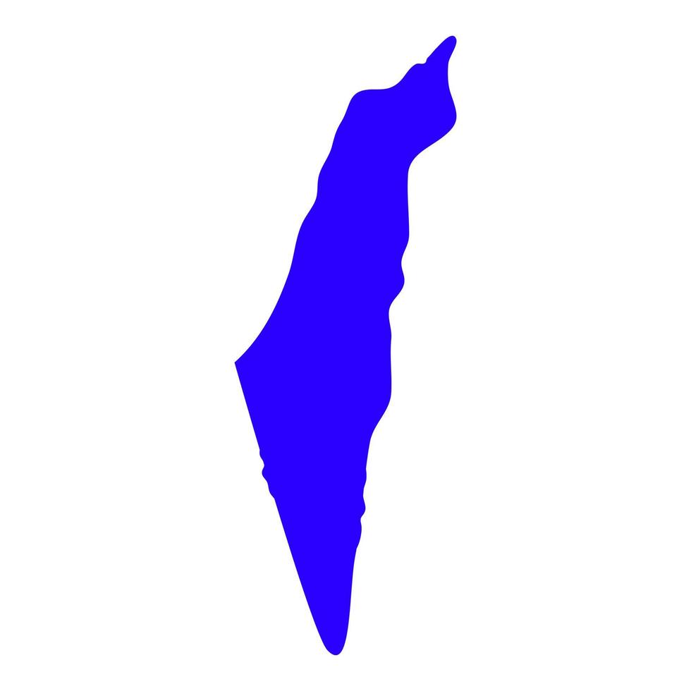 mapa de israel sobre fondo blanco vector