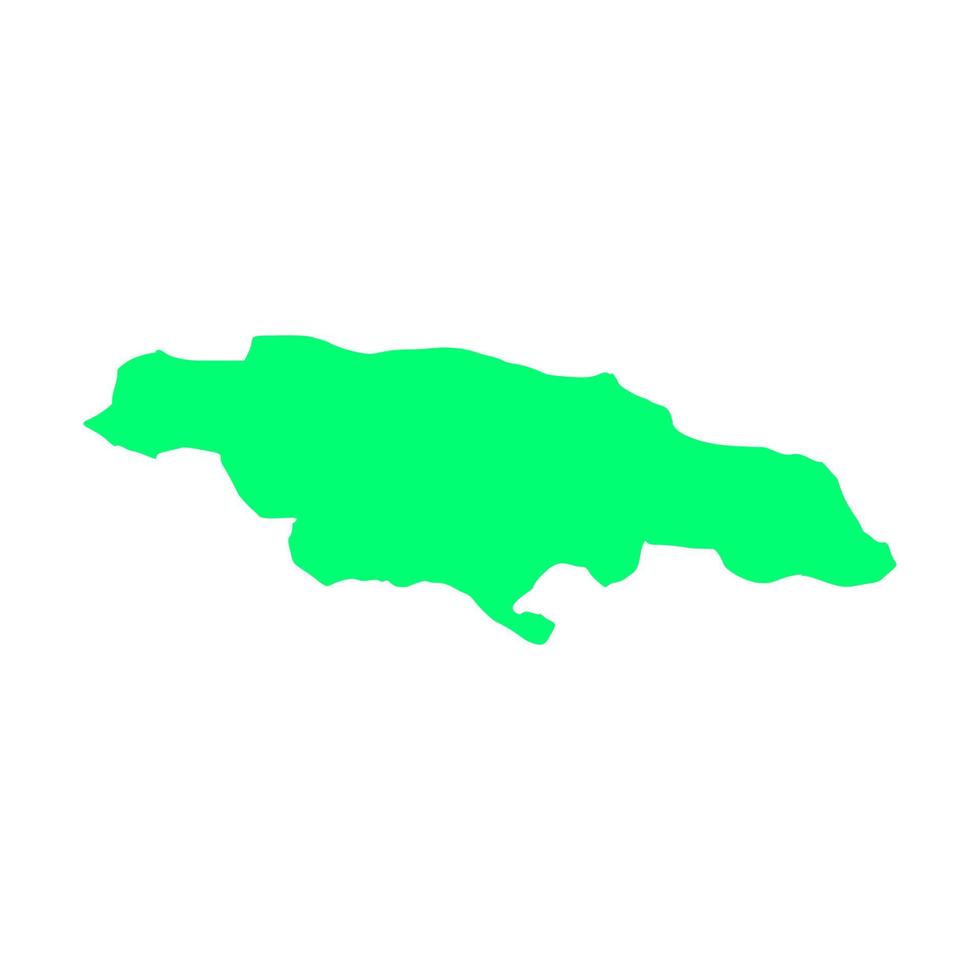 mapa de jamaica sobre fondo blanco vector