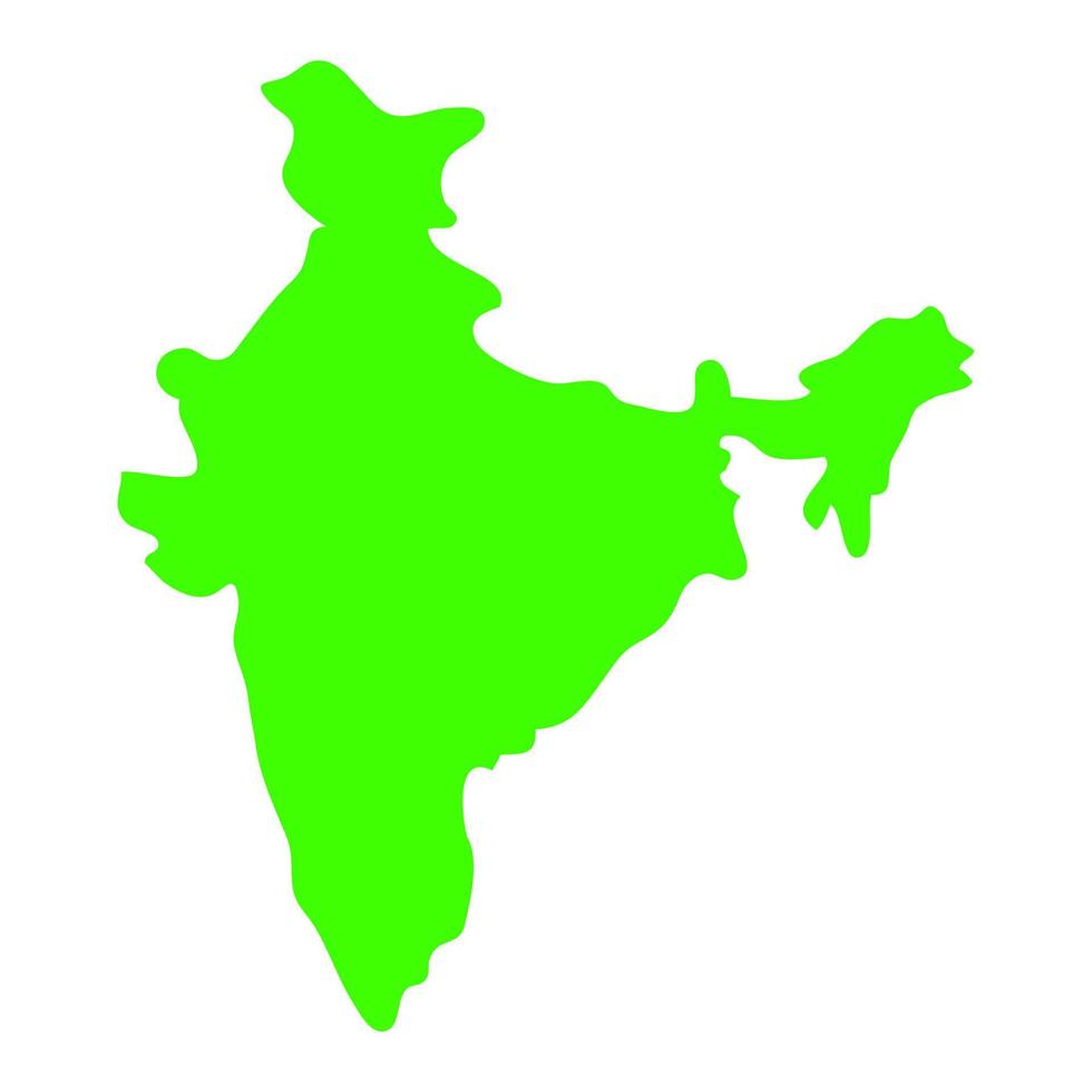 mapa de india sobre fondo blanco vector