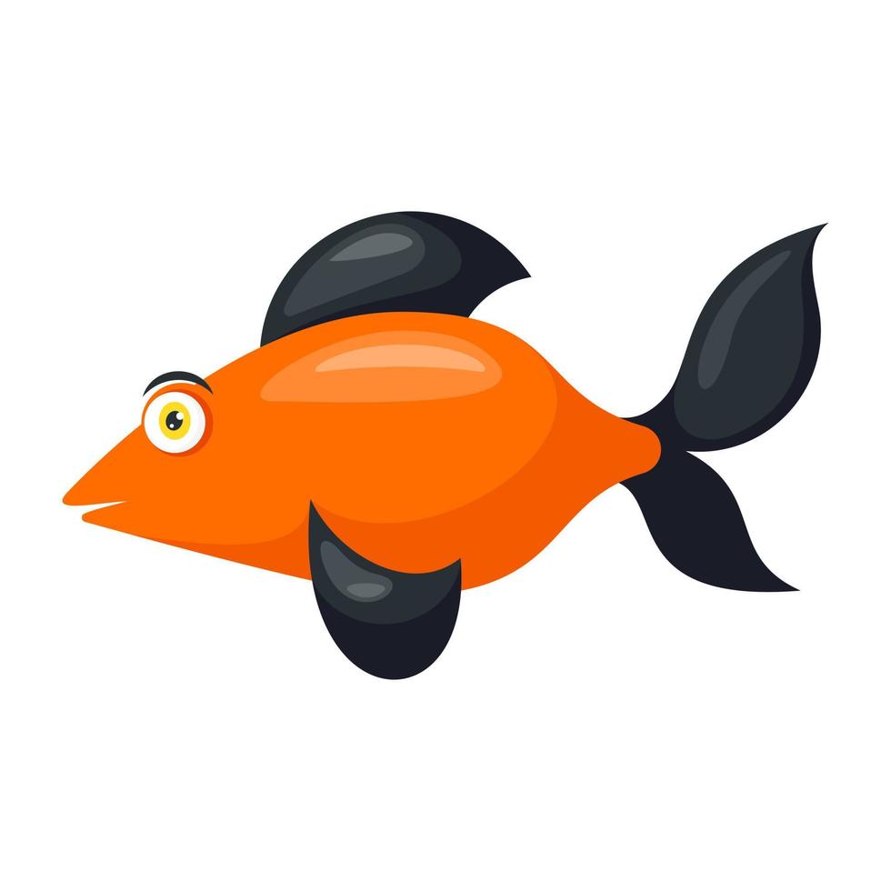 Black Smudge Goldfish vector