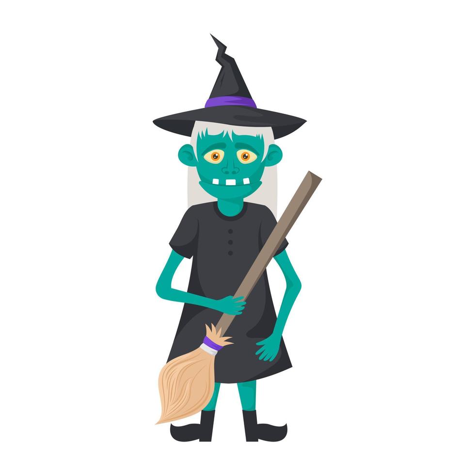 Scary Old Witch vector