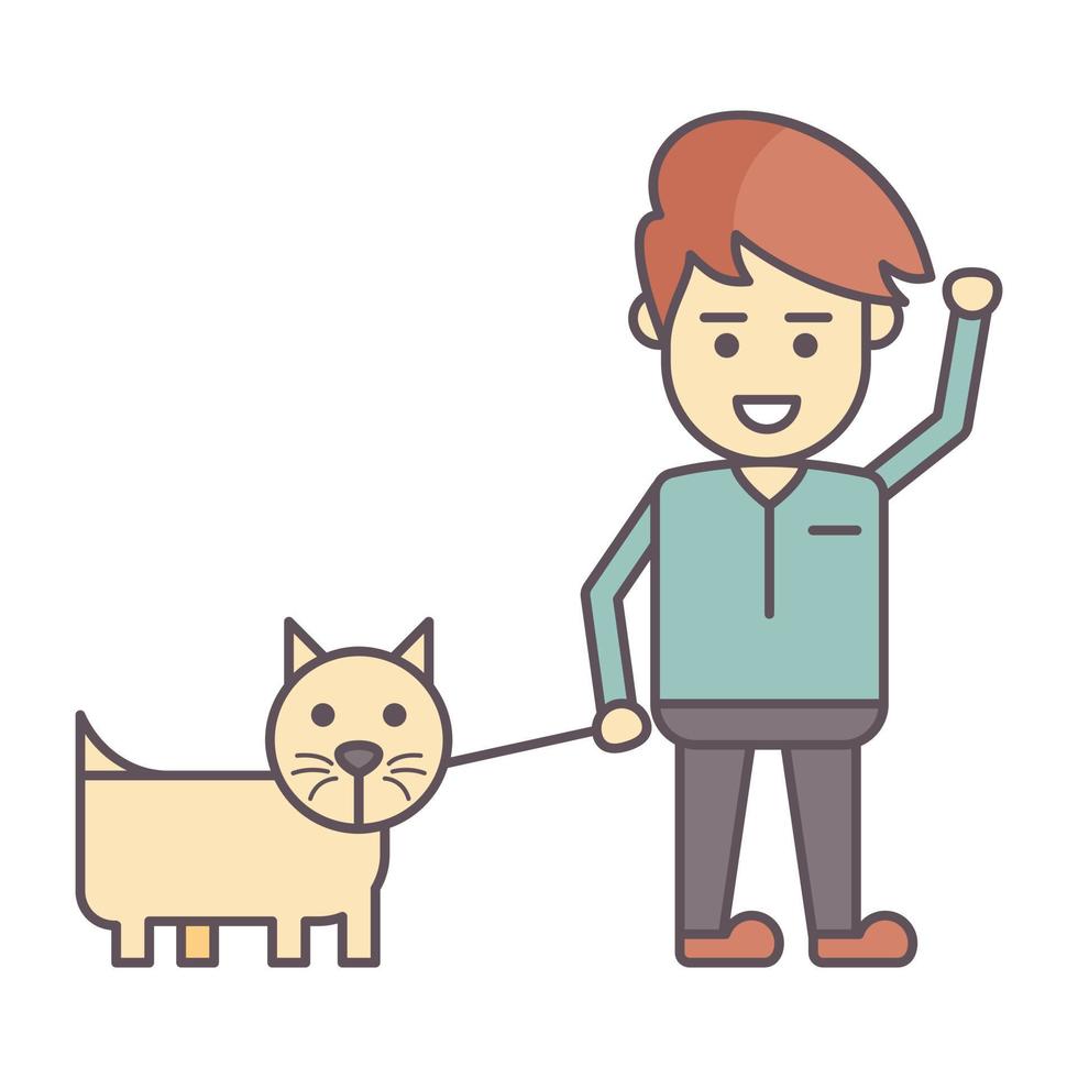 Dog Walking Concepts vector