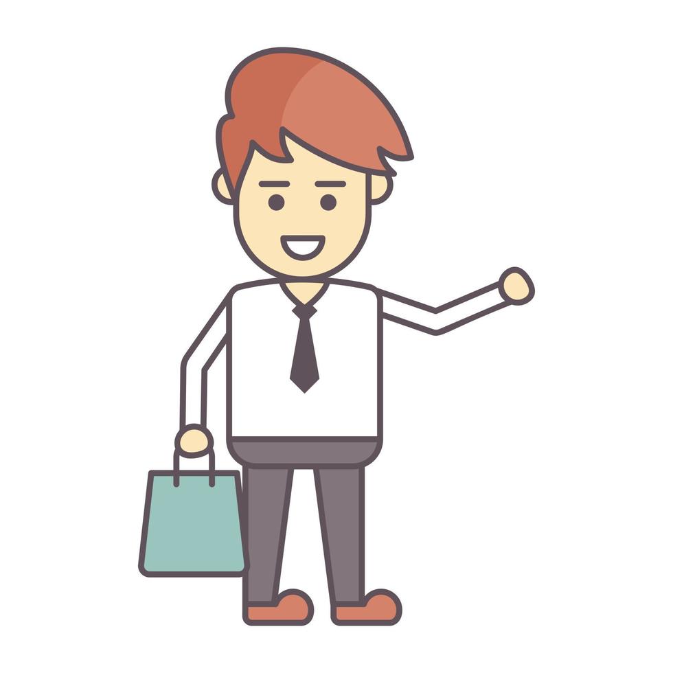 Man Carrying Bag vector