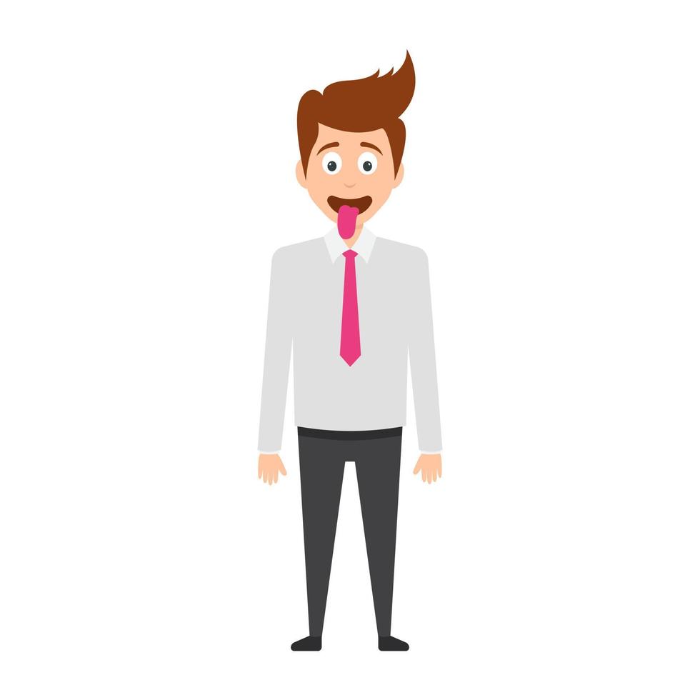 Businessman Grimacing Concepts vector