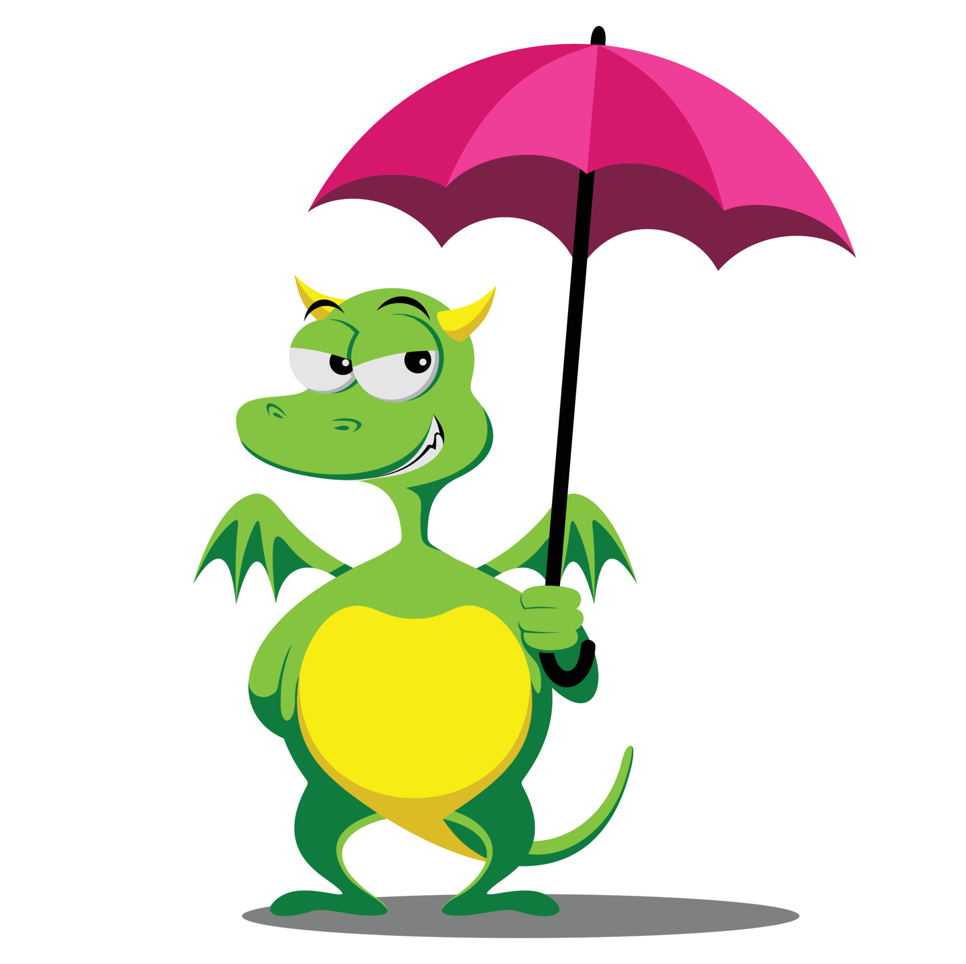 Funny Dragon with umbrella illustration vector 4711533 Vector Art at Vecteezy Funny Dragon with umbrella illustration vector 4711533 Vector Art at Vecteezy