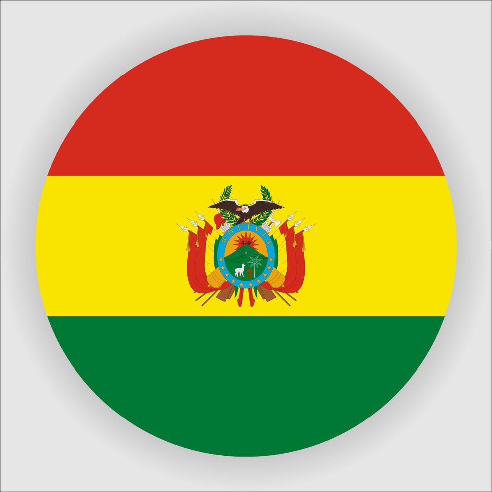 Bolivia Flat Rounded National Flag Icon Vector