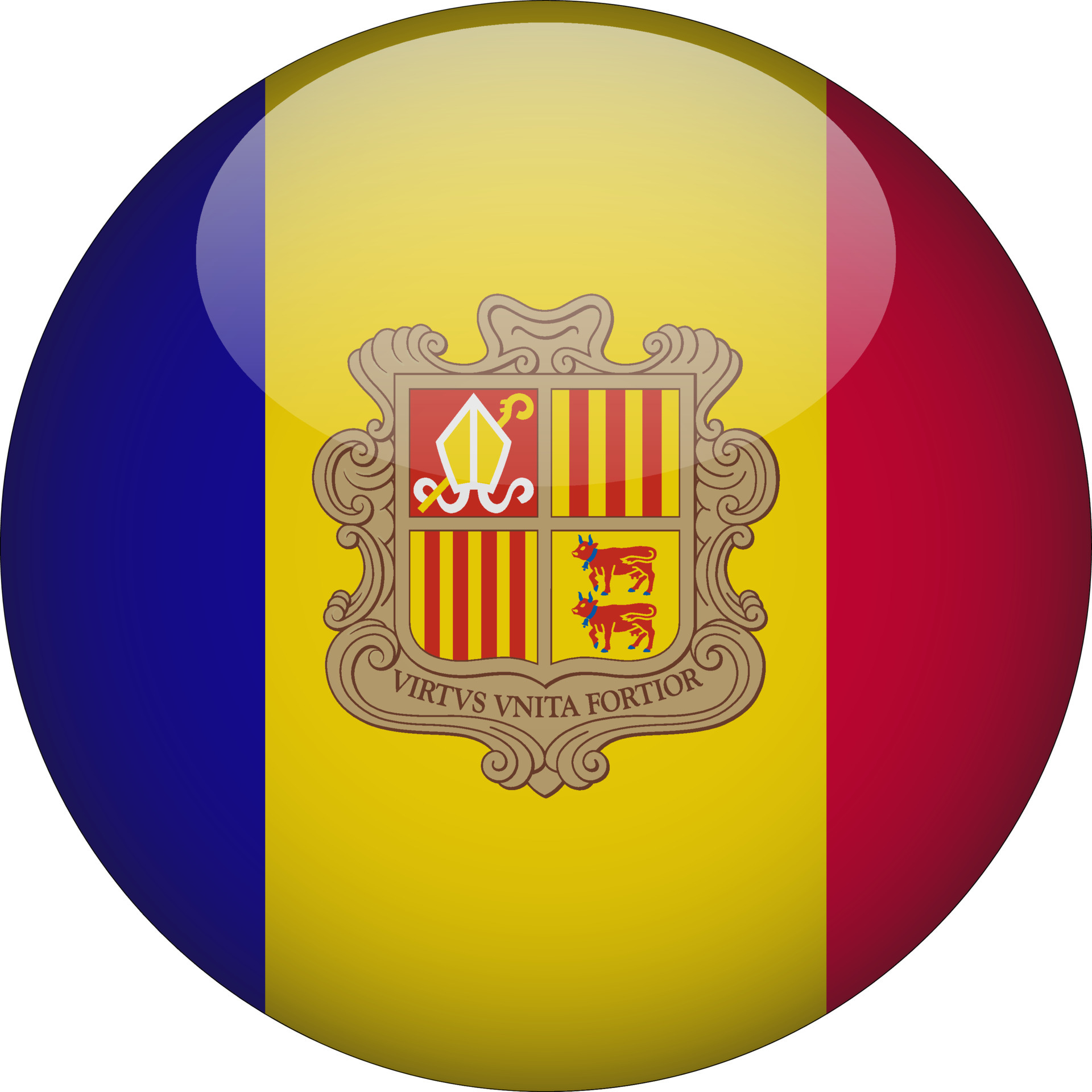 Andorra 3D Rounded National Flag Button Icon Illustration 4711560 Vector  Art at Vecteezy