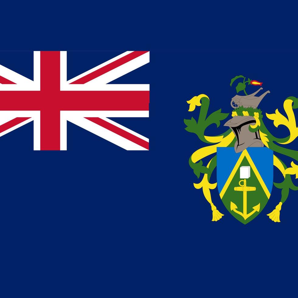 bandera nacional de la plaza de las islas pitcairn vector