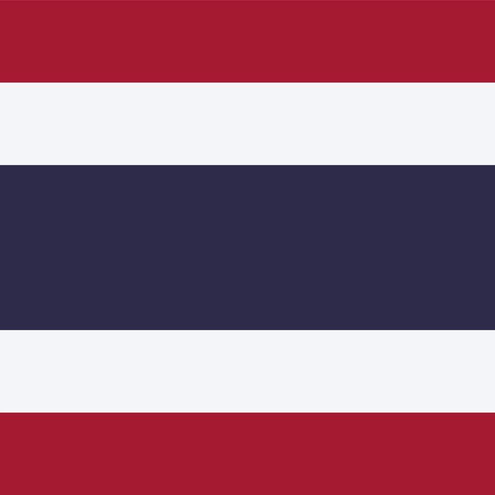 Thailand Square National Flag vector